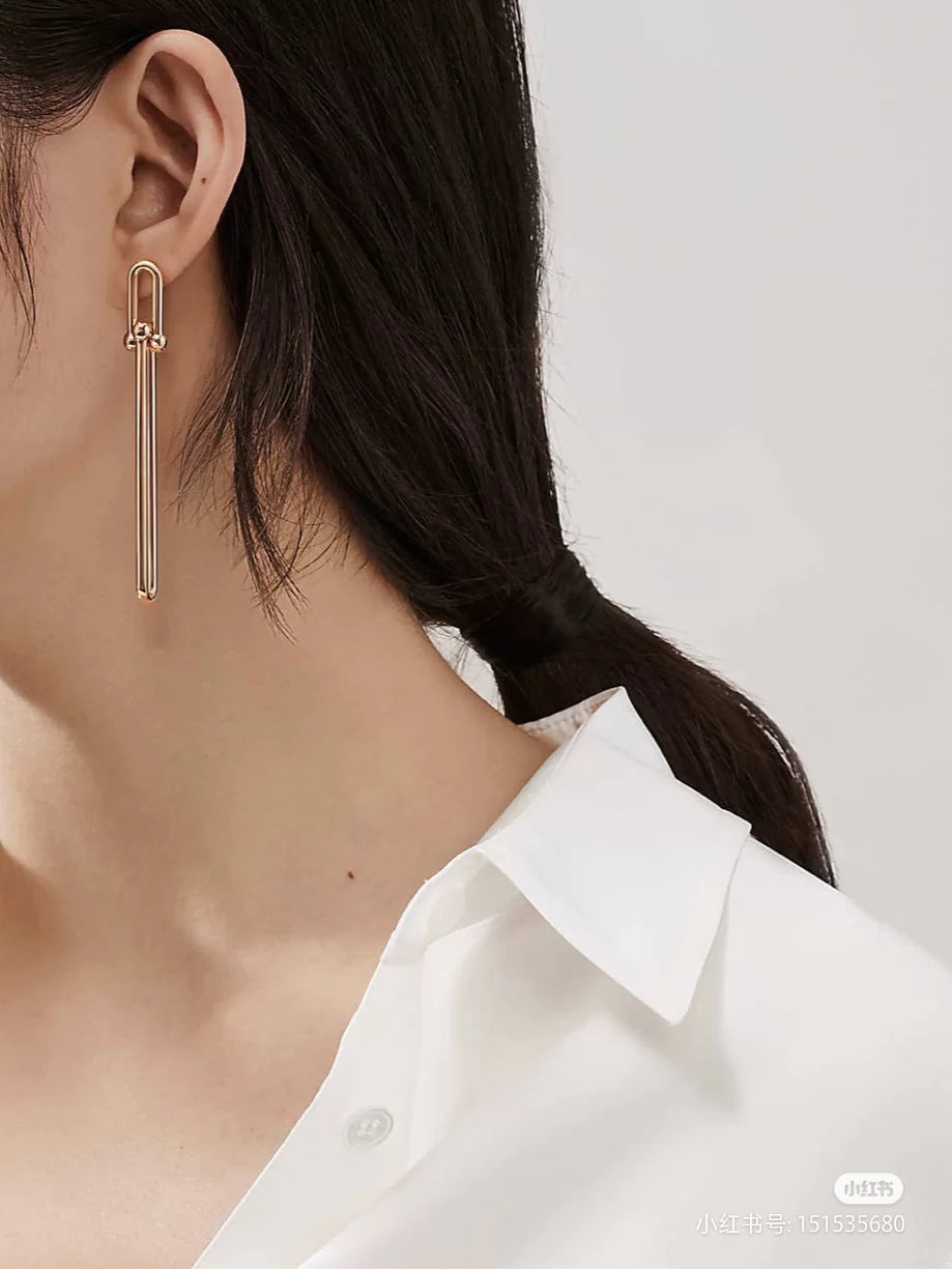 [Eterna Jewels]HARDWEAR DOUBLE LONG LINK EARRINGS