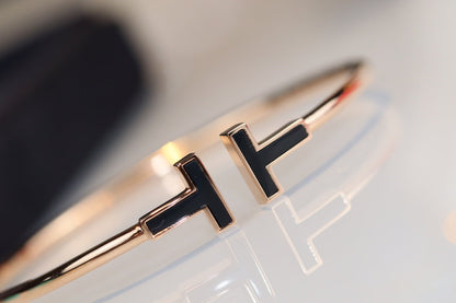 [Eterna Jewels]T BRACELET 1.8MM ONYX PINK GOLD
