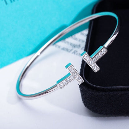 [Eterna Jewels]T BRACELET 1.8MM DIAMOND SILVER