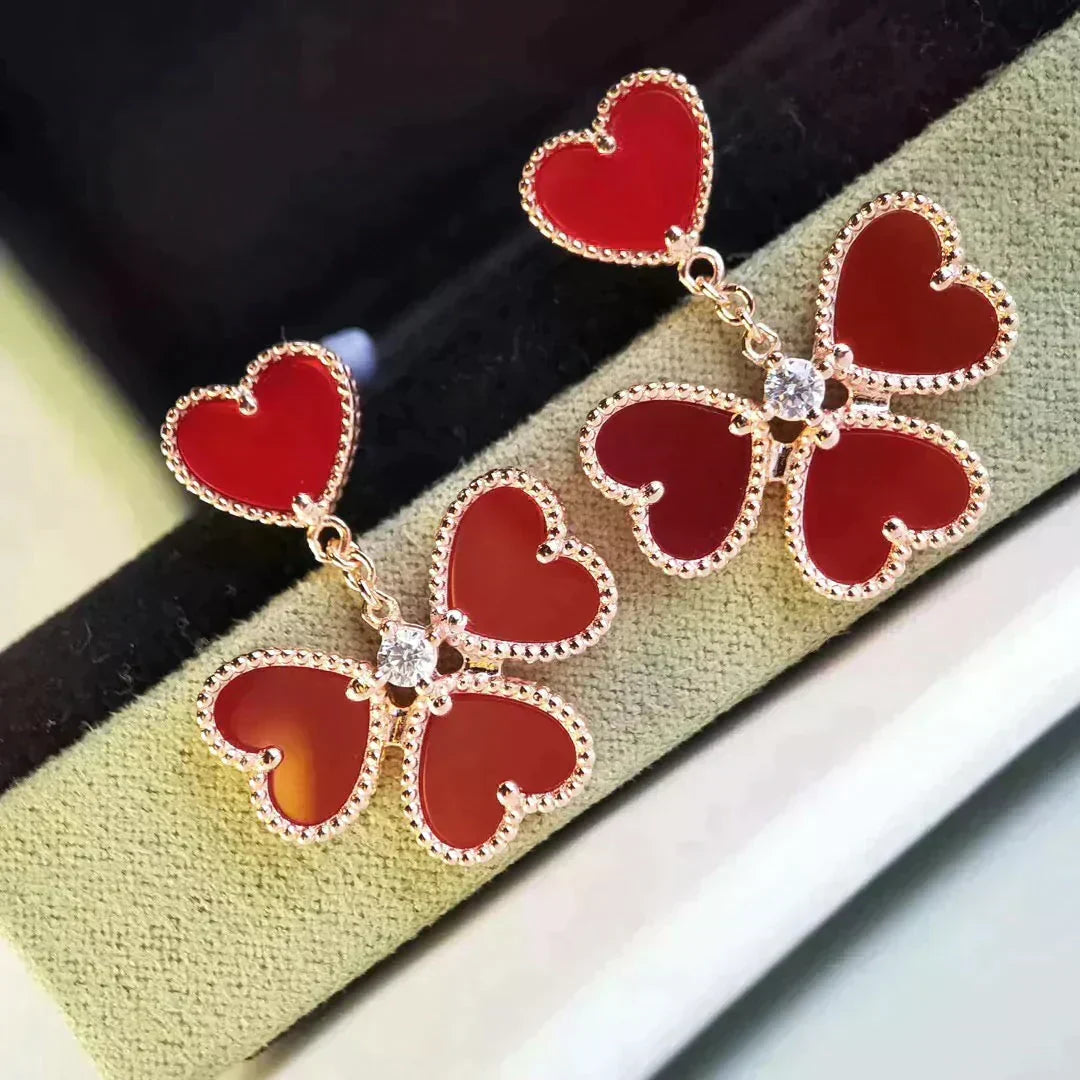 [Eterna Jewels]SWEET CLOVER CARNELIAN EARRINGS