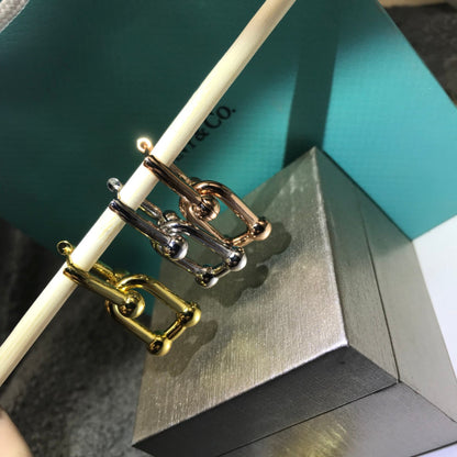 [Eterna Jewels]HARDWARE DROP EARRINGS DOUBLE LINK