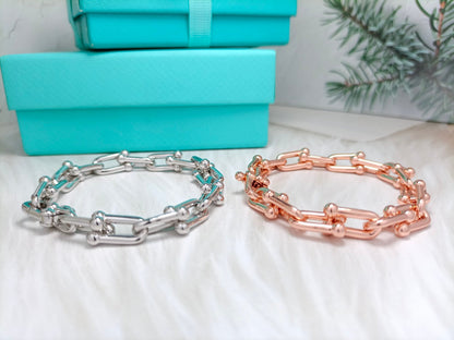 [Eterna Jewels]HARDWEAR BRACELET PINK GOLD AND SILVER