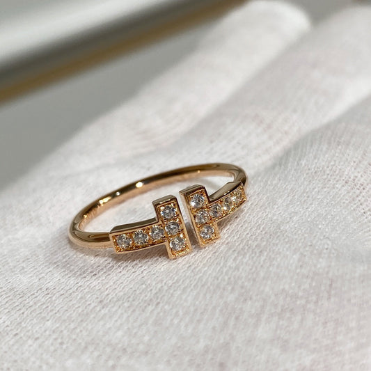 [Eterna Jewels] WIRE RING DIAMOND PINK GOLD