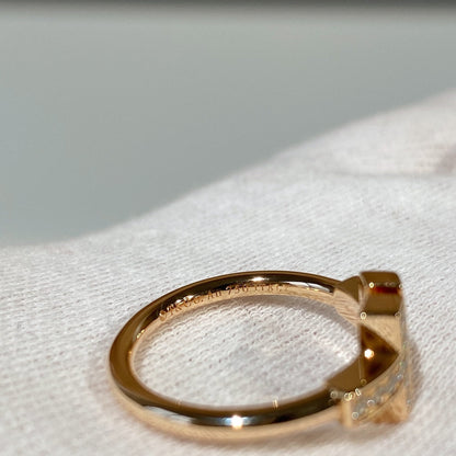 [Eterna Jewels]T WIRE MOP DIAMOND RING PINK GOLD
