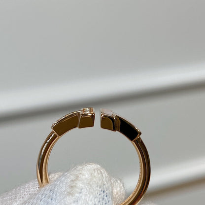 [Eterna Jewels]T WIRE MOP DIAMOND RING PINK GOLD