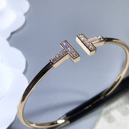 [Eterna Jewels]T BRACELET PINK GOLD 1.8MM DIAMOND