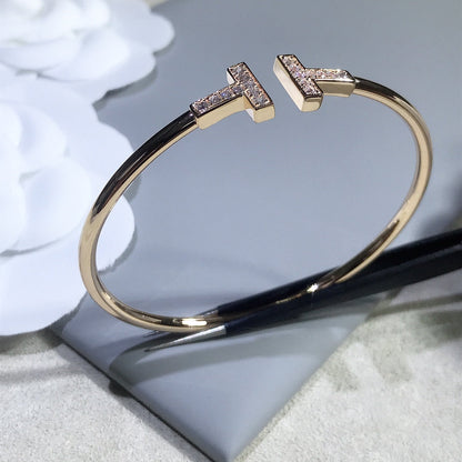[Eterna Jewels]T BRACELET PINK GOLD 1.8MM DIAMOND