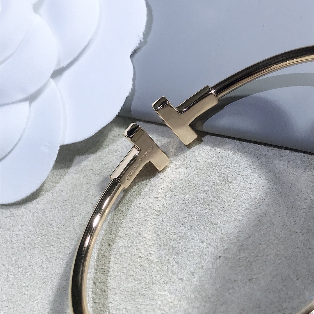 [Eterna Jewels]T BRACELET PINK GOLD 1.8MM DIAMOND