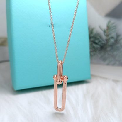 [Eterna Jewels]HARDWEAR DROP DOUBLE LINK PEDANT NECKLACE