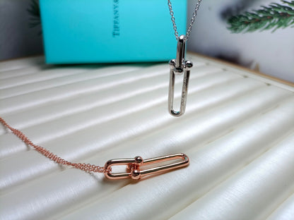 [Eterna Jewels]HARDWEAR DROP DOUBLE LINK PEDANT NECKLACE