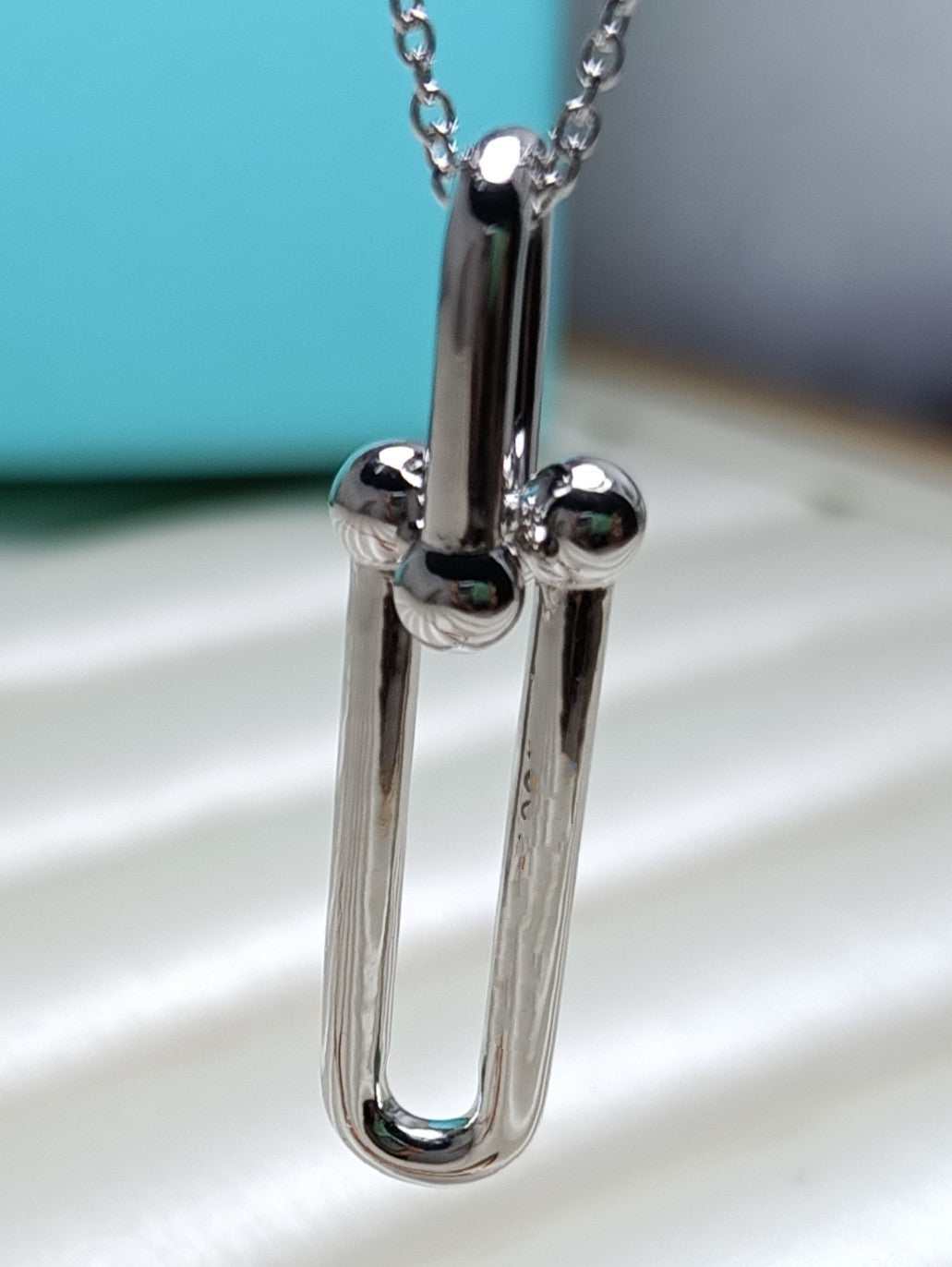[Eterna Jewels]HARDWEAR DROP DOUBLE LINK PEDANT NECKLACE
