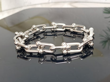 [Eterna Jewels]HARDWEAR BRACELET PINK GOLD AND SILVER DIAMOND