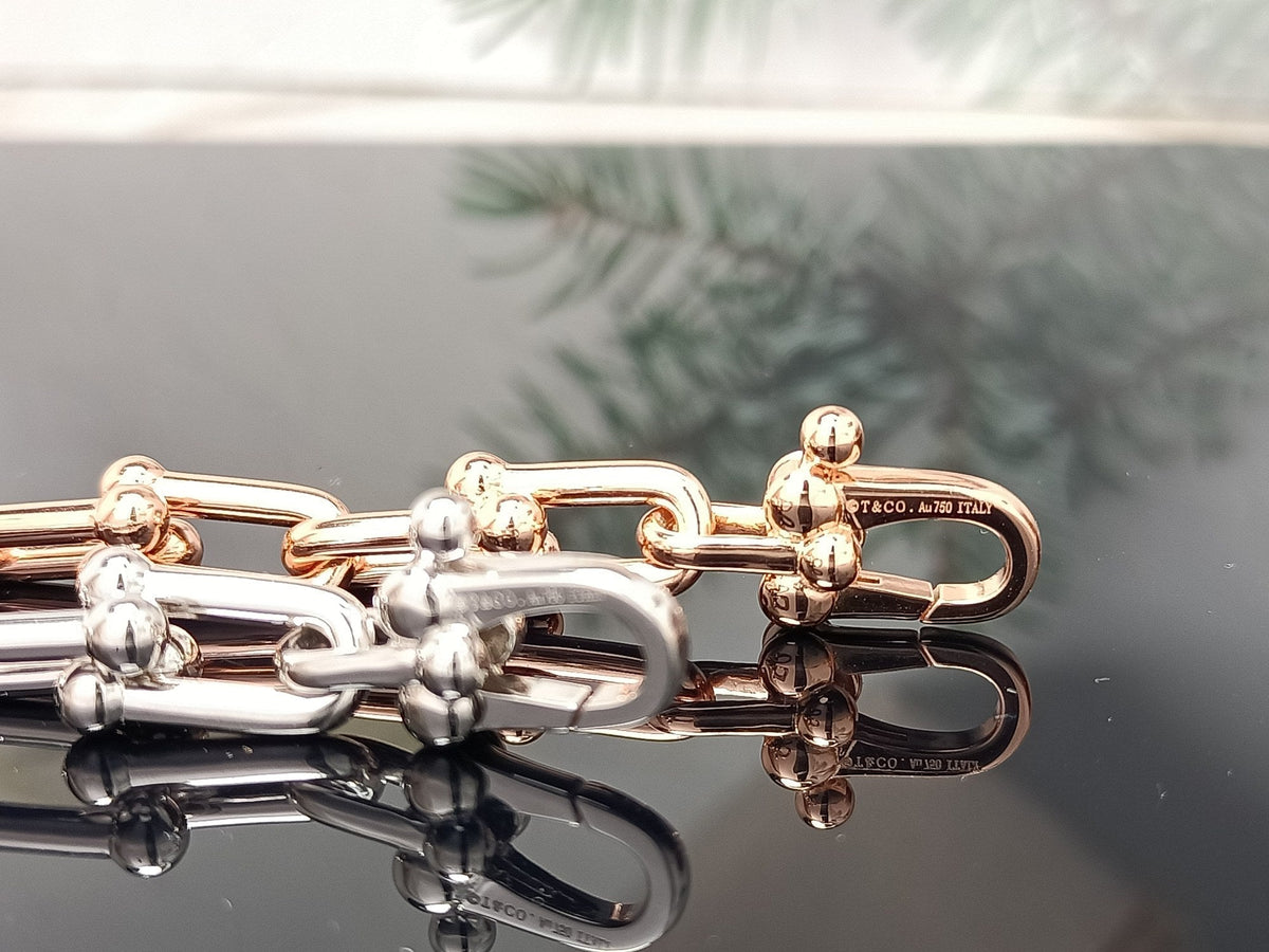[Eterna Jewels]HARDWEAR BRACELET PINK GOLD AND SILVER DIAMOND