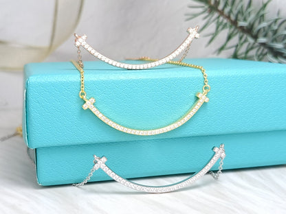 [Eterna Jewels]BIG SMILE PEDANT DIAMOND NECKLACE