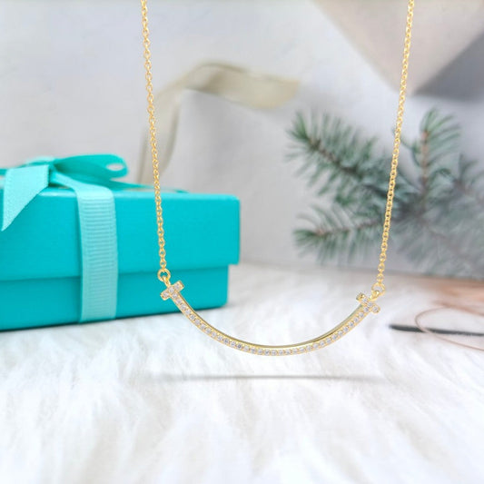 [Eterna Jewels]BIG SMILE PEDANT DIAMOND NECKLACE
