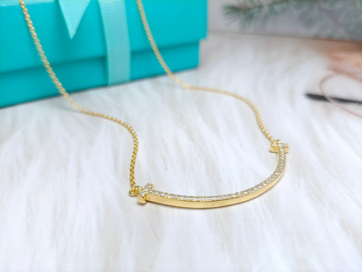 [Eterna Jewels]BIG SMILE PEDANT DIAMOND NECKLACE