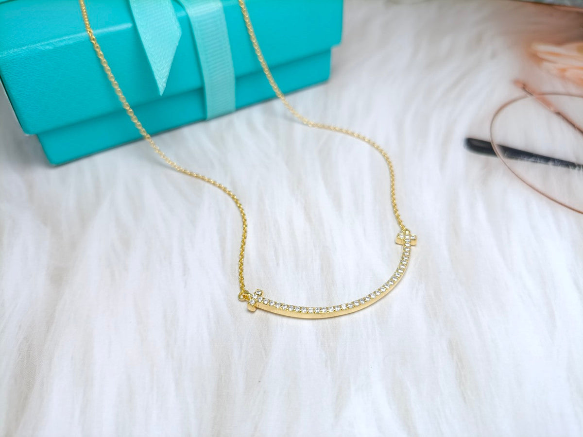 [Eterna Jewels]BIG SMILE PEDANT DIAMOND NECKLACE