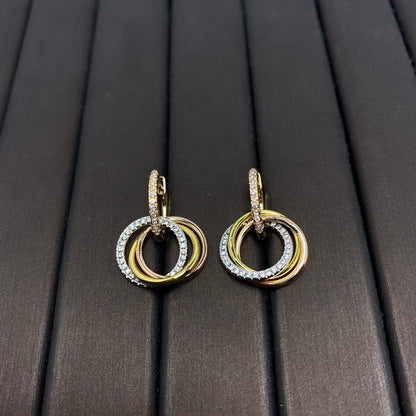 [Eterna Jewels]TRINITY EARRINGS GOLD DIAMOND