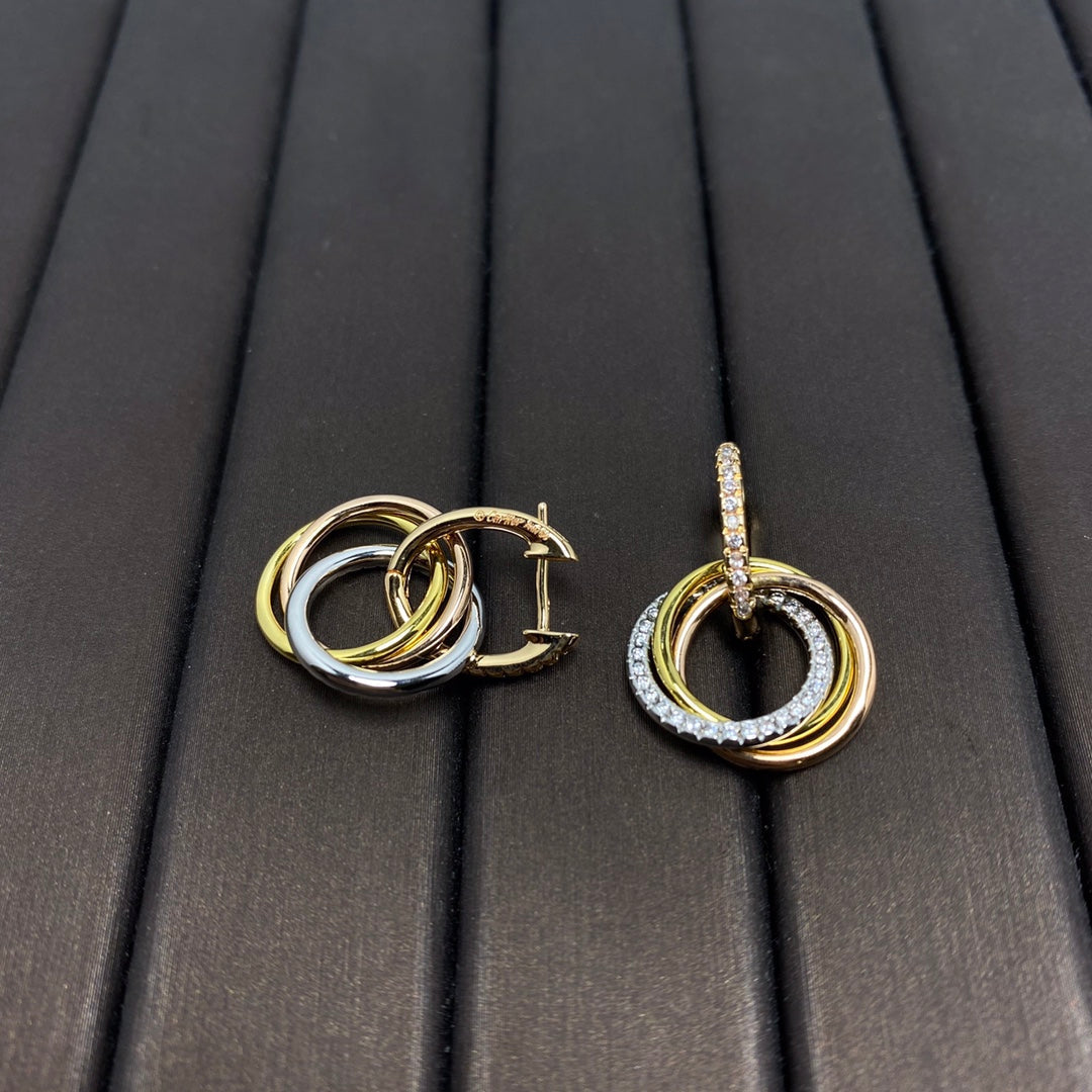 [Eterna Jewels]TRINITY EARRINGS GOLD DIAMOND