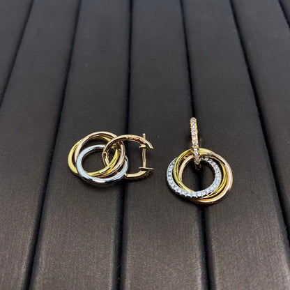[Eterna Jewels]TRINITY EARRINGS GOLD DIAMOND