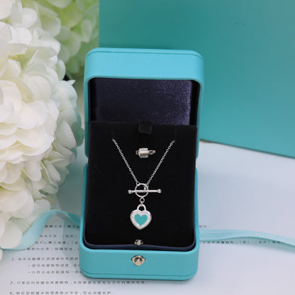 [Eterna Jewels]DOUBLE HEART BLUE NECKLACE
