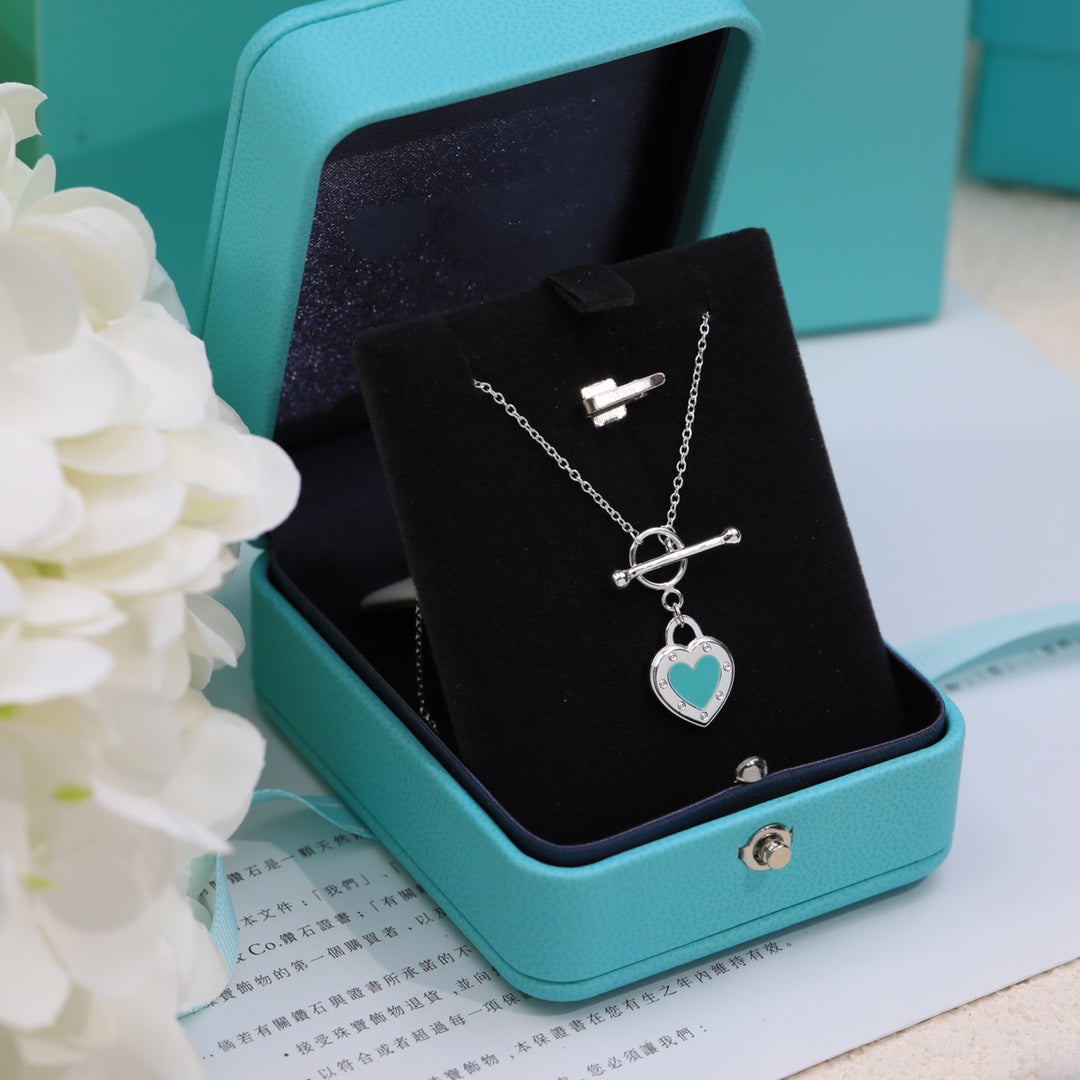 [Eterna Jewels]DOUBLE HEART BLUE NECKLACE
