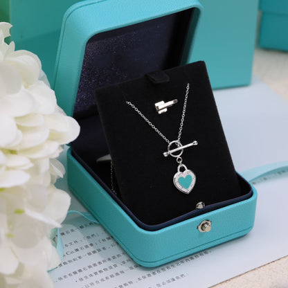 [Eterna Jewels]DOUBLE HEART BLUE NECKLACE