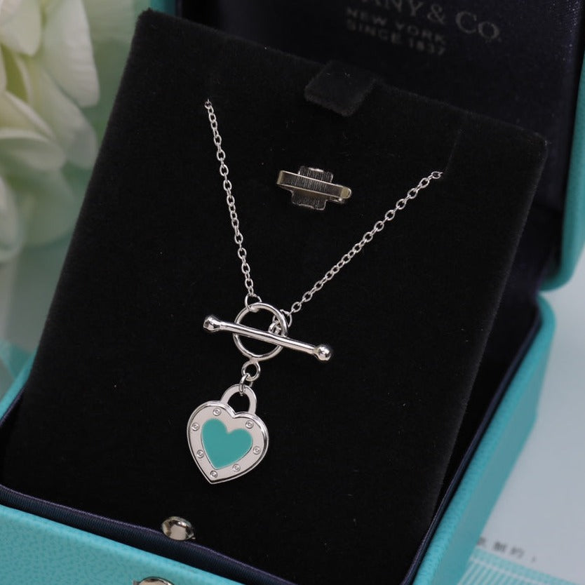 [Eterna Jewels]DOUBLE HEART BLUE NECKLACE