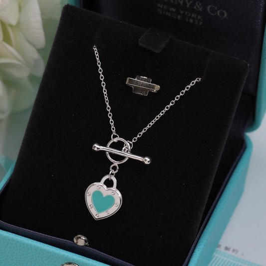 [Eterna Jewels]DOUBLE HEART BLUE NECKLACE