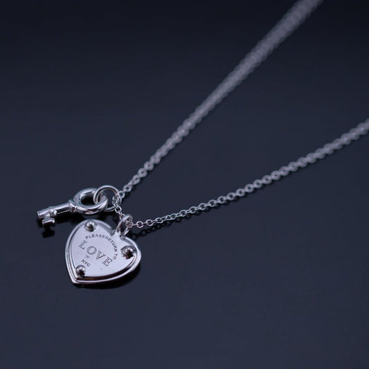 [Eterna Jewels]KEY AND HEART SILVER NECKLACE
