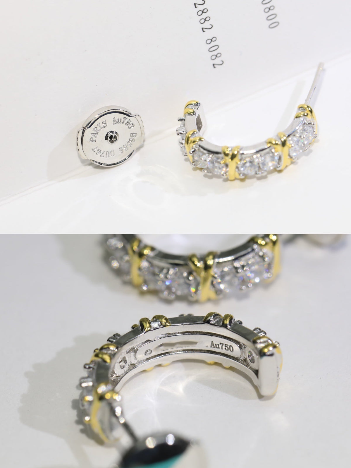 [Eterna Jewels]TWENTY STONE HOOP GOLD EARRINGS
