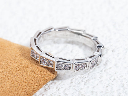 [Eterna Jewels]SERPENTI RING SILVER DIAMOND PAVED 3MM