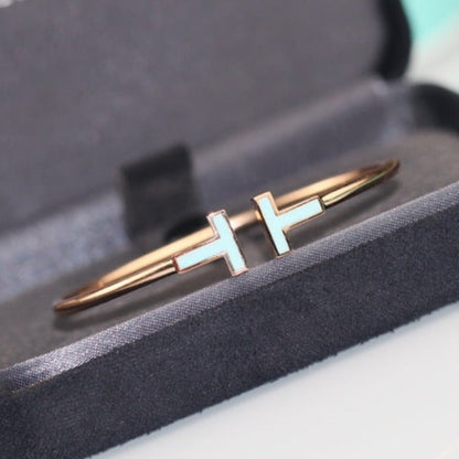 [Eterna Jewels]T BRACELET 1.8MM TURQUOISE PINK GOLD