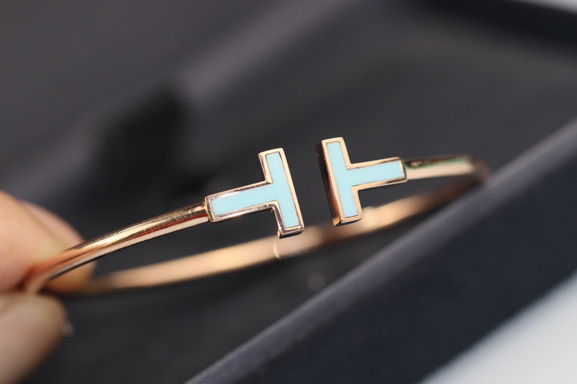 [Eterna Jewels]T BRACELET 1.8MM TURQUOISE PINK GOLD