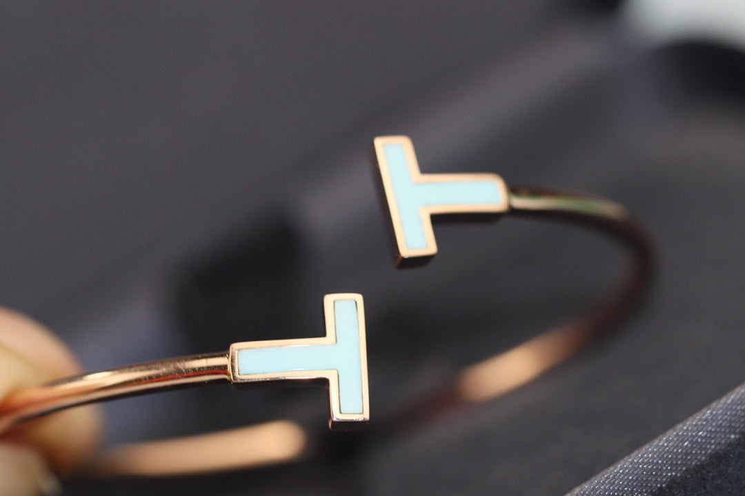 [Eterna Jewels]T BRACELET 1.8MM TURQUOISE PINK GOLD
