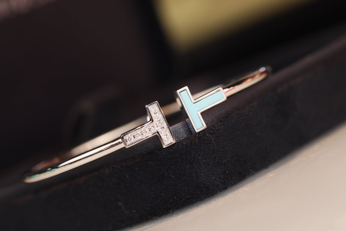 [Eterna Jewels]T BRACELET 1.8MM TURQUOISE DIAMOND PINK GOLD