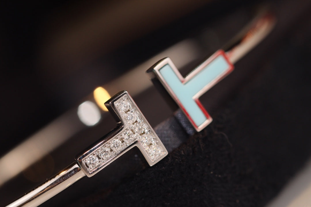 [Eterna Jewels]T BRACELET 1.8MM TURQUOISE DIAMOND SILVER