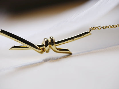 [Eterna Jewels]KNOT NECKLACE GOLD DIAMONDS