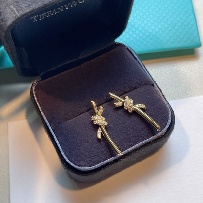 [Eterna Jewels]KNOT EARRINGS GOLD DIAMOND