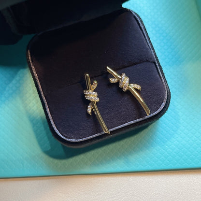 [Eterna Jewels]KNOT EARRINGS GOLD DIAMOND