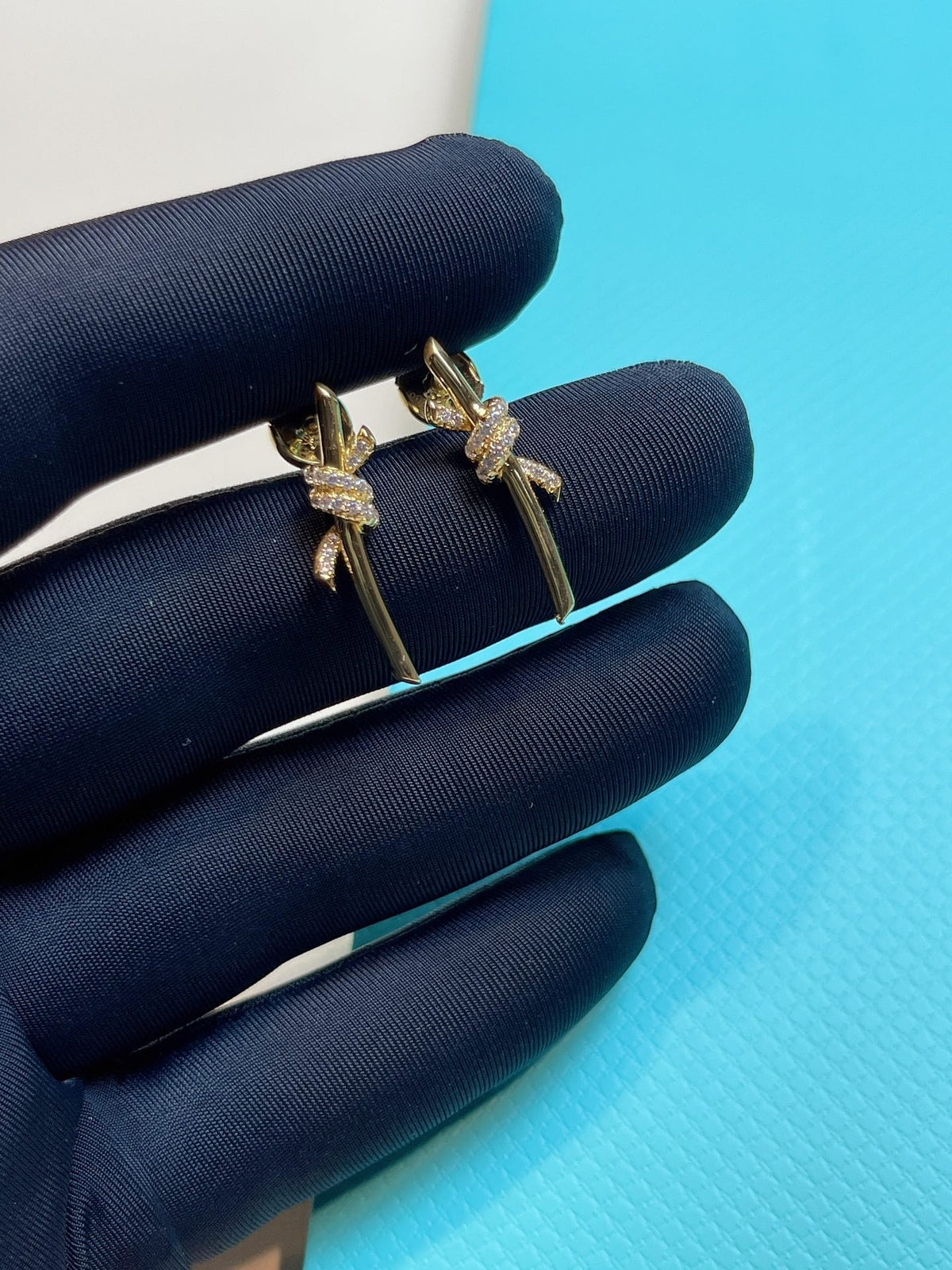 [Eterna Jewels]KNOT EARRINGS GOLD DIAMOND