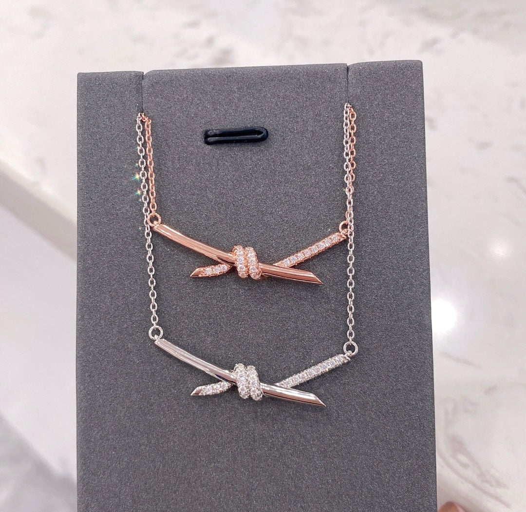 [Eterna Jewels]KNOT NECKLACE DIAMONDS