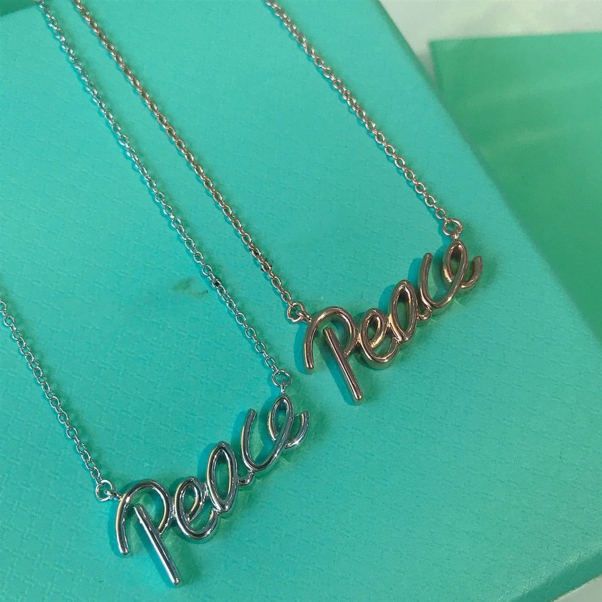 [Eterna Jewels]PEACE TEXT PEDANT NECKLACE