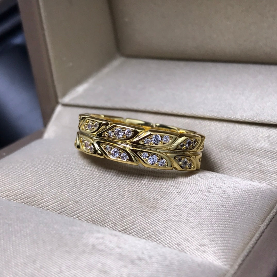 [Eterna Jewels]OLIVE LEAF RING DIAMONDS