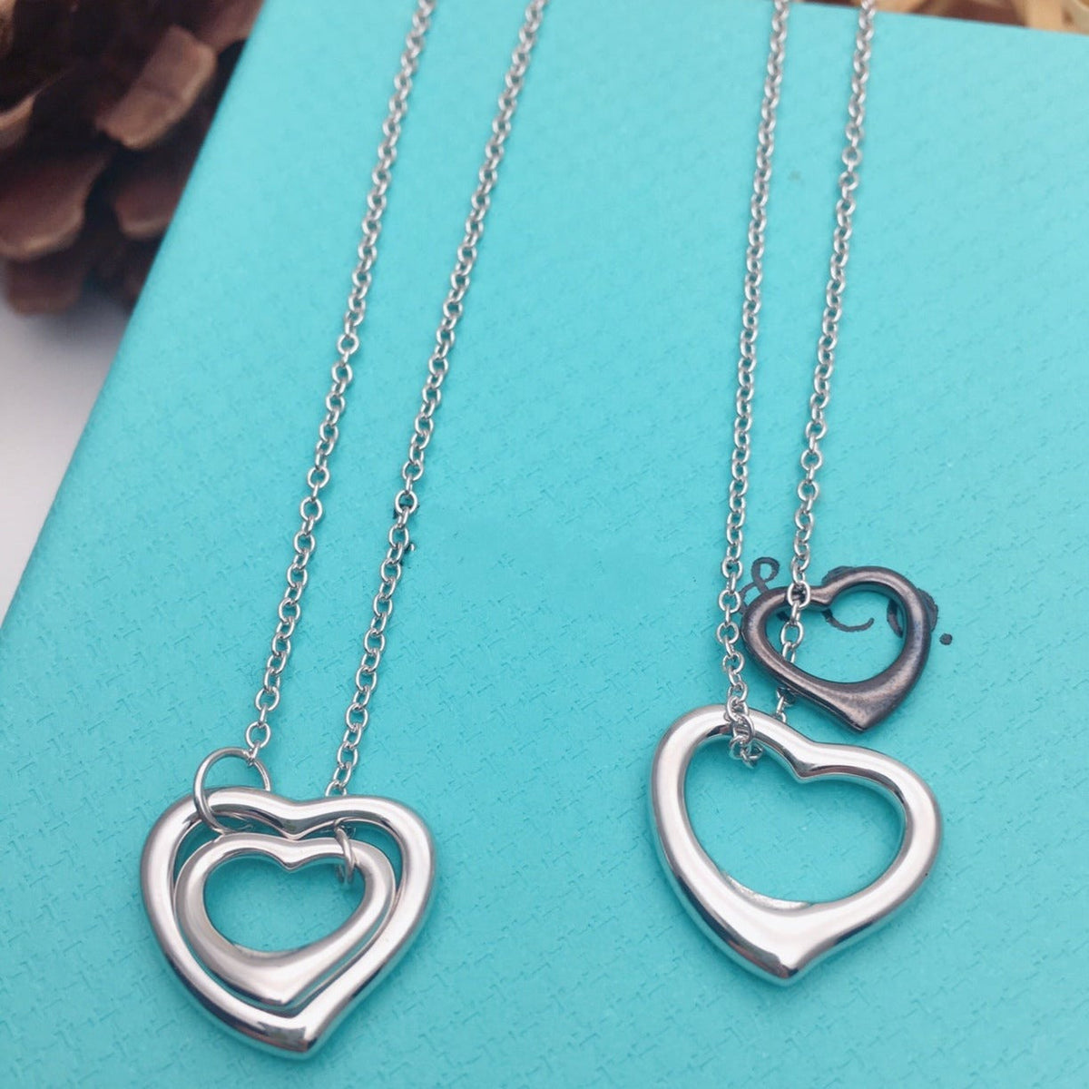 [Eterna Jewels]OPEN HEART SILVER NECKLACE