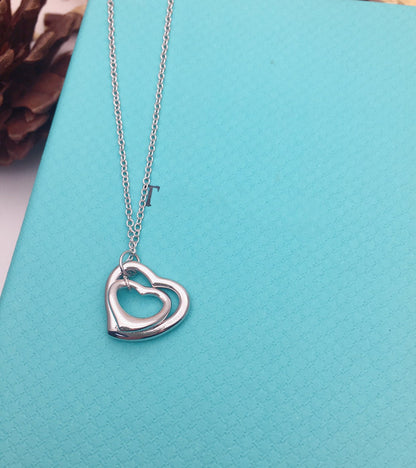 [Eterna Jewels]OPEN HEART SILVER NECKLACE