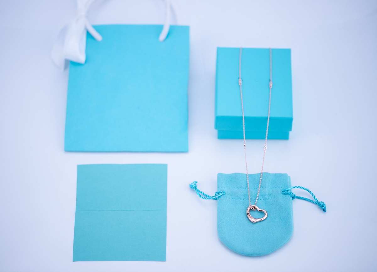 [Eterna Jewels]OPEN HEART PEDANT PINK GOLD NECKLACE