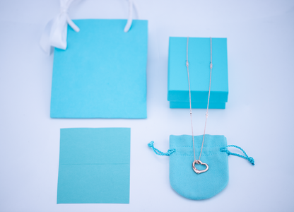 [Eterna Jewels]OPEN HEART PEDANT PINK GOLD NECKLACE