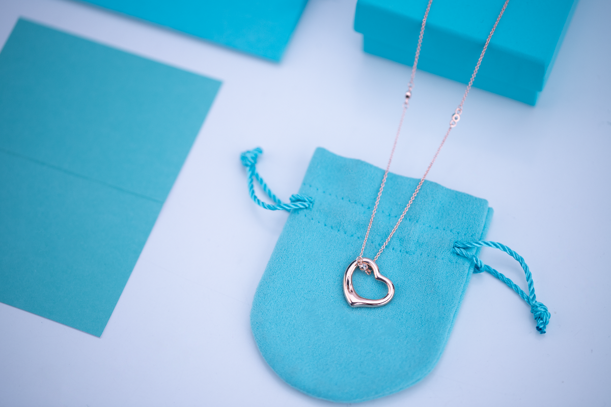 [Eterna Jewels]OPEN HEART PEDANT PINK GOLD NECKLACE