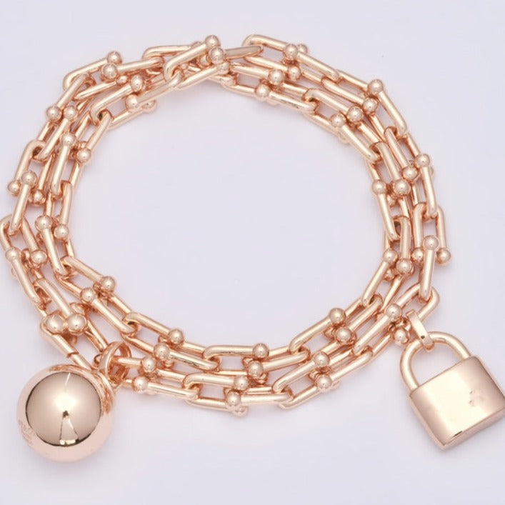 [Eterna Jewels]HARDWEAR WRAP PINK GOLD BRACELET